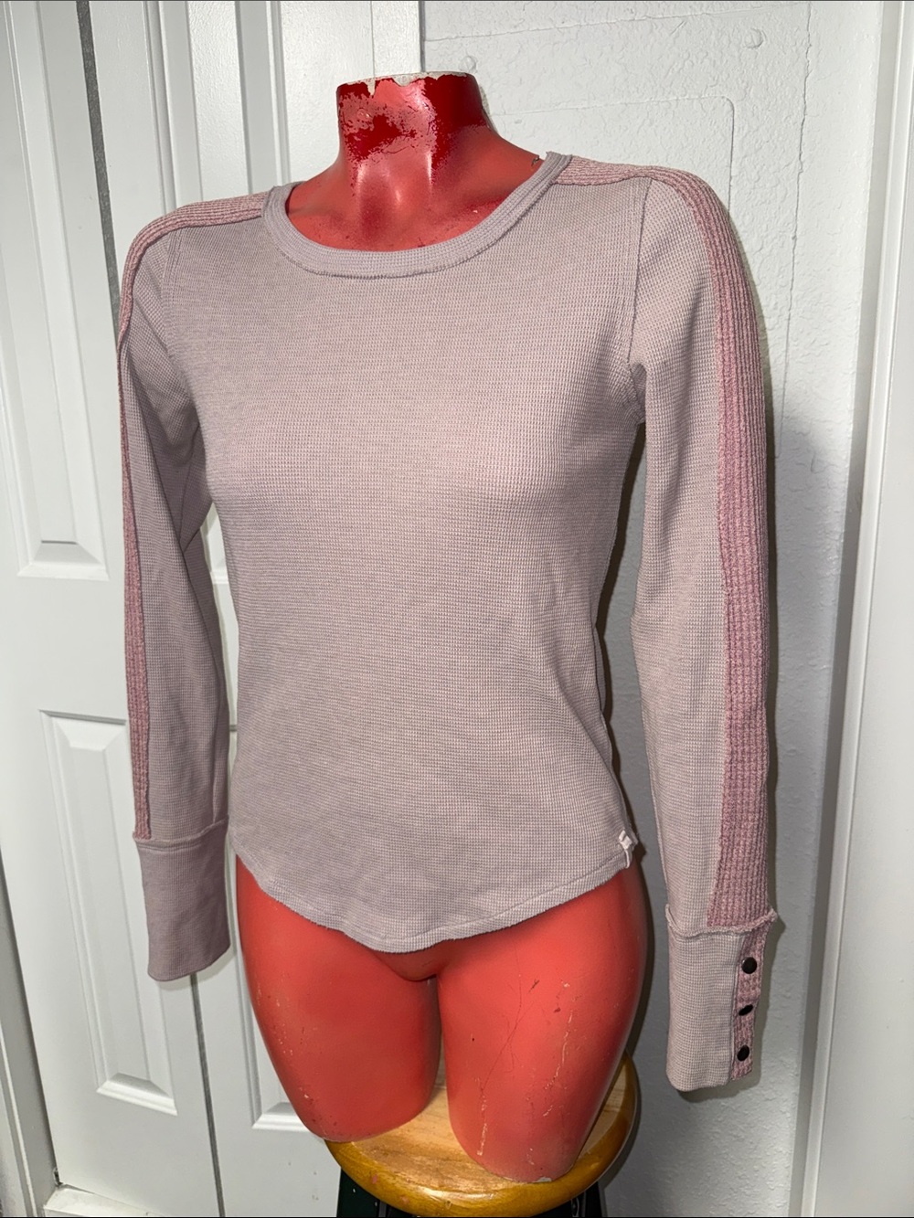 Free People Tasha Thermal top shirt blouse